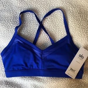 ALO YOGA Royal Blue Sports Bra (size L) NWT